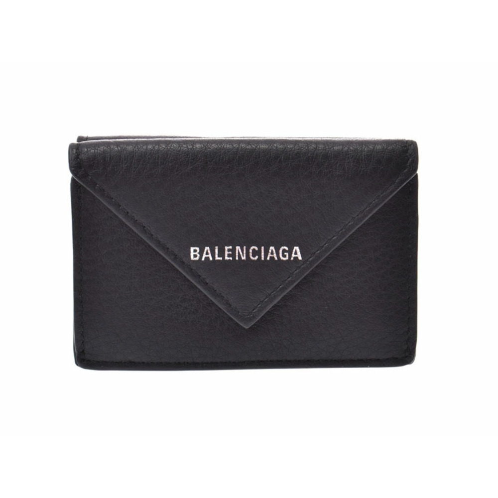 Balenciaga Paper Wallet Black Leather